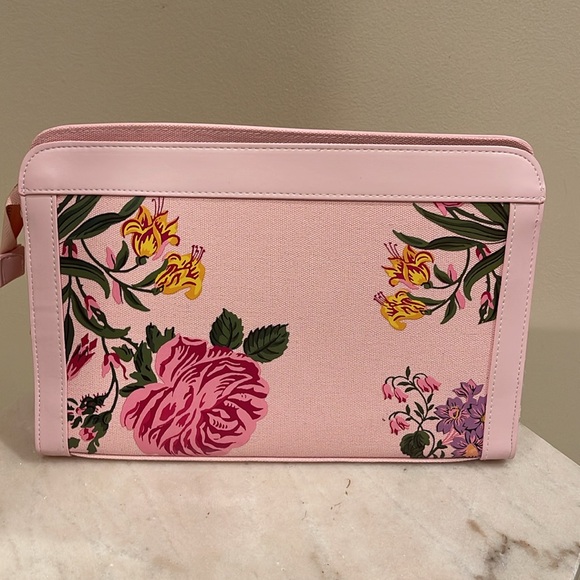 Carolina Herrera floral canvas cosmetics bag to crossbody - Picture 2 of 13